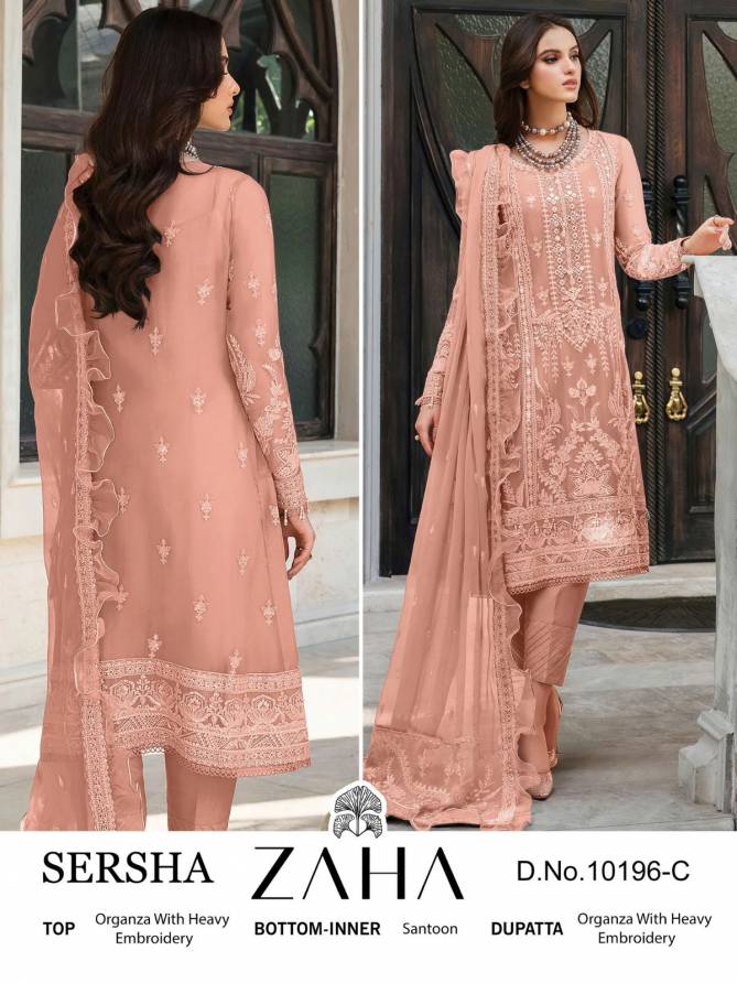 Zaha Sersha Vol 1 Designer Organza Pakistani Suits Catalog